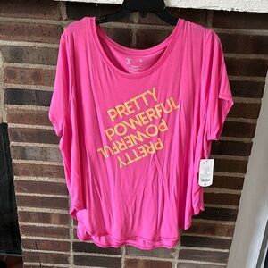 Womens Plus Size Xersion Quick Dri Active T-shirt, 1X, Pink